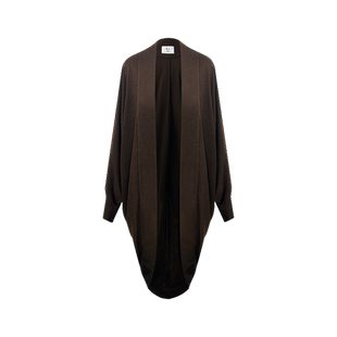 TU女装V领羊毛针织开衫2026年春夏新款松弛感琥珀流光中长款外套