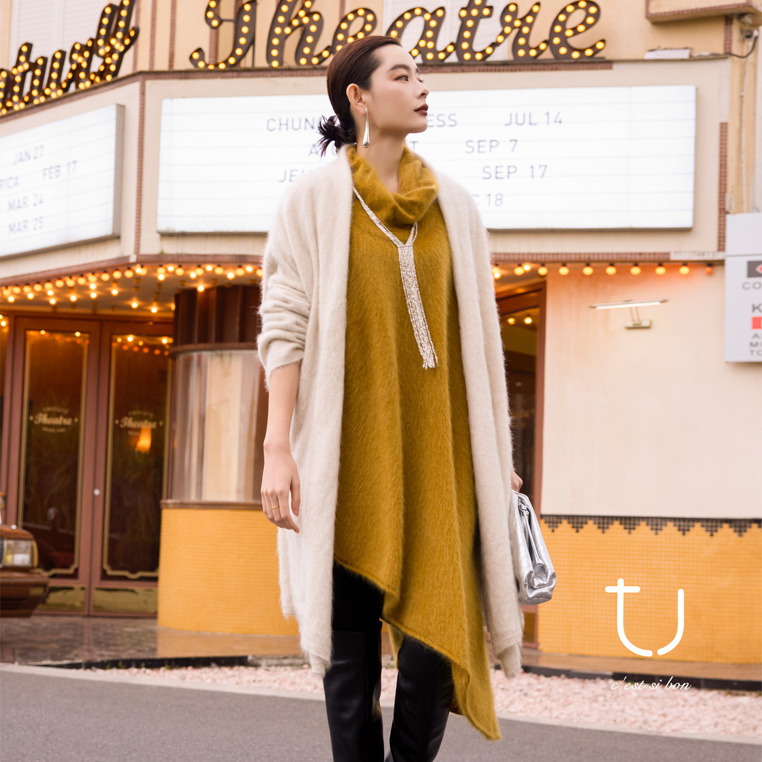 【牦牛绒系列】TU女装牦牛绒拉绒白色针织开衫显瘦外套,女装/女士精品,毛针织衫,淘宝优惠券,粉丝福利购,淘宝优惠卷