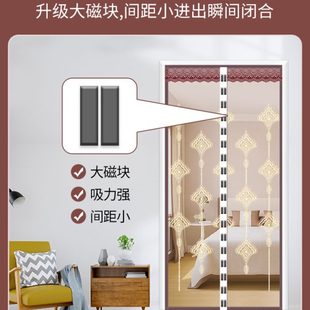 魔术贴防蚊门帘磁性家用纱门纱窗夏季 2024新款 隔断免打孔磁铁自吸