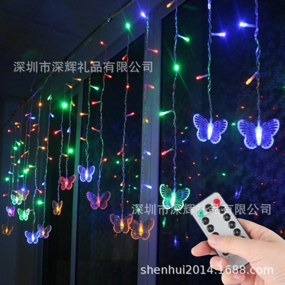 婚礼装饰蝴蝶冰条灯USB13键遥控8功能定时电池盒圣诞星星灯,节庆用品/礼品,装饰灯,淘宝优惠券,粉丝福利购,淘宝优惠卷