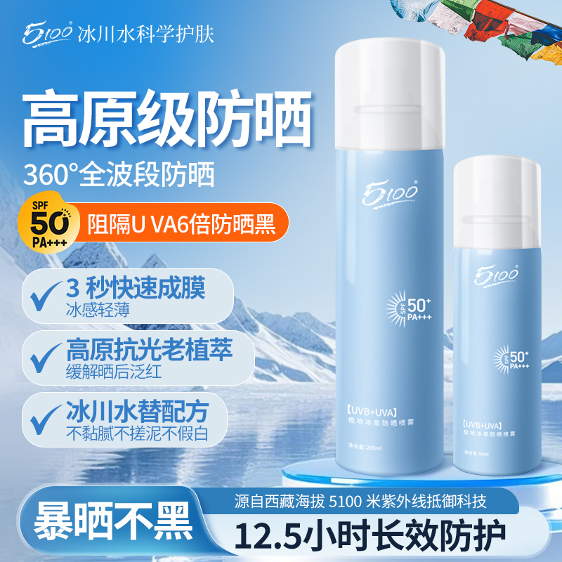 防晒喷雾防紫外线隔离SPF50+