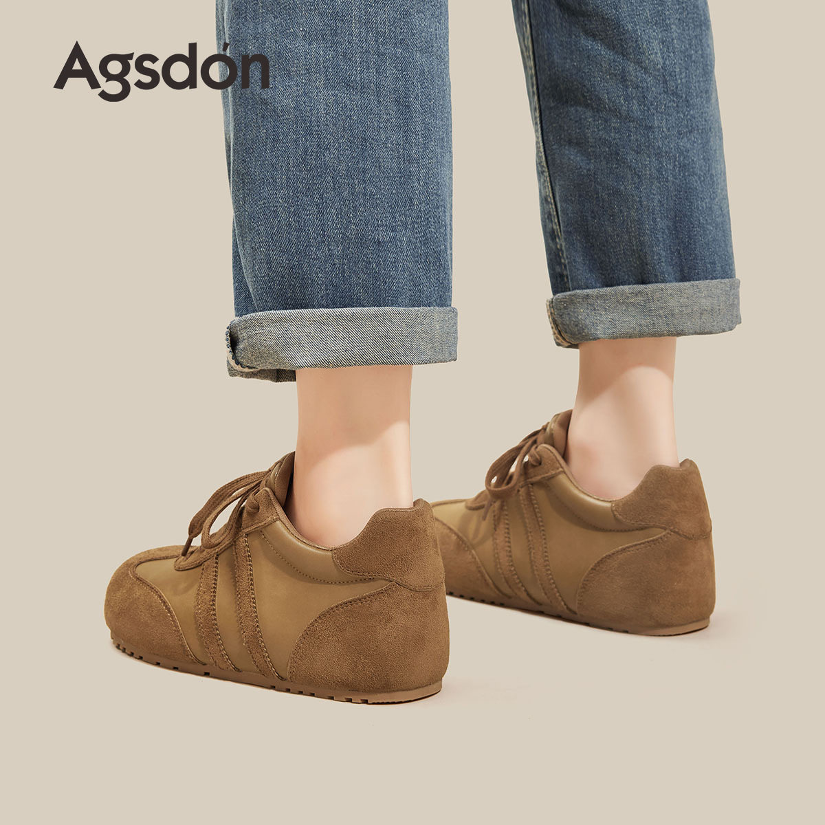 奥古狮登品牌官方正品厚底德训鞋女2026新款秋季巨好看复古板鞋阿,女鞋,德训鞋,淘宝优惠券,粉丝福利购,淘宝优惠卷