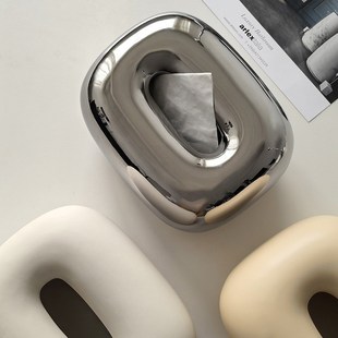 ins奶油风陶瓷纸巾盒家用客厅茶几个性高颜值抽纸盒装饰品