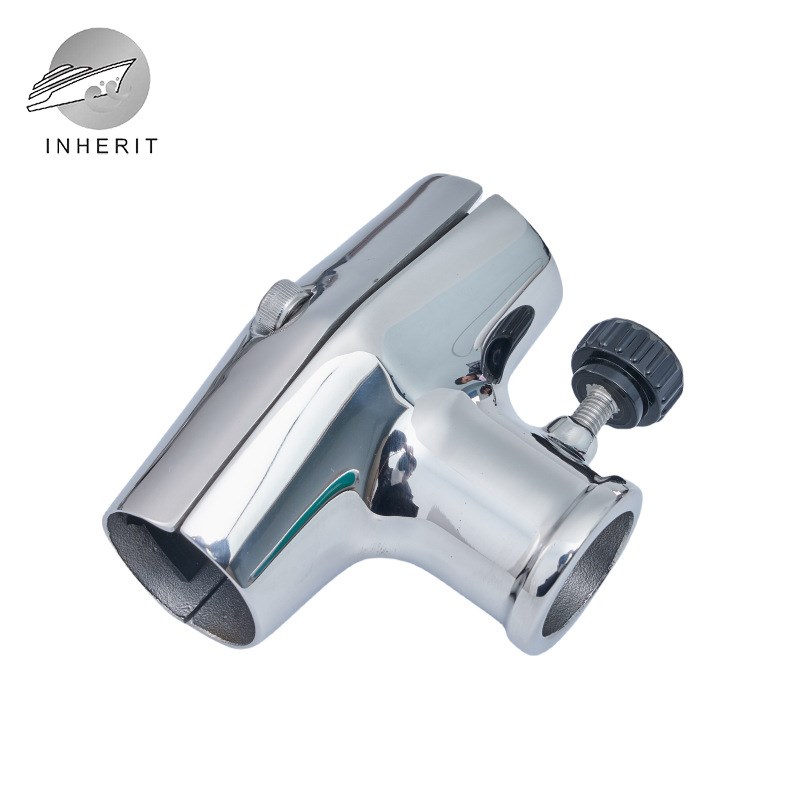 船舶管夹旗杆座22-25mm 不锈钢316船用件 游艇五金工厂旗杆座