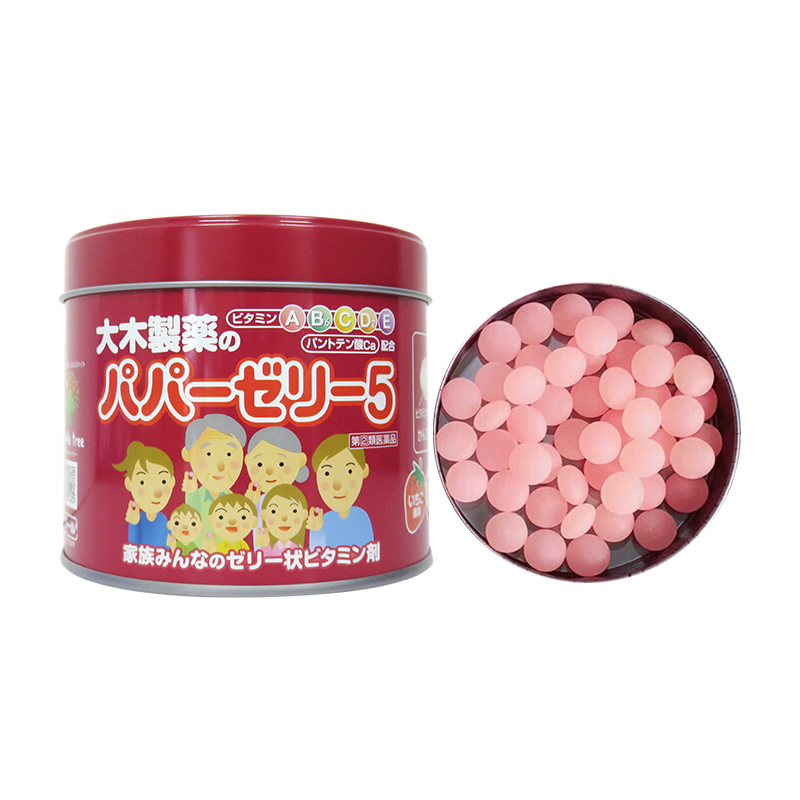 日本大木制药 大木儿童复合综合维生素b族多种ab6VC草莓味软糖果