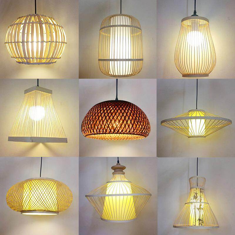中式竹艺灯罩艺术饭店吊灯创意个性阳台灯笼简约宫灯民宿藤编灯具,家装灯饰光源,智能吊灯,淘宝优惠券,粉丝福利购,淘宝优惠卷