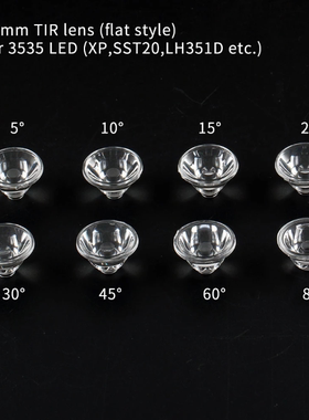 20MM TIR 透镜，用于 3535 LED（xp、sst20、LH351D 等