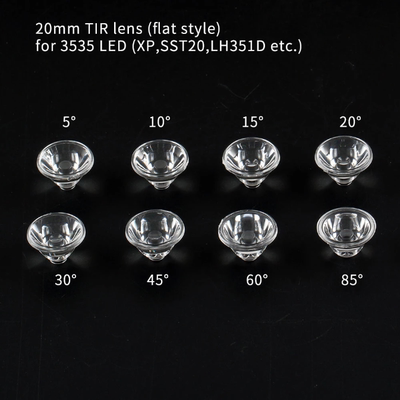 20MM TIR 透镜，用于 3535 LED（xp、sst20、LH351D 等