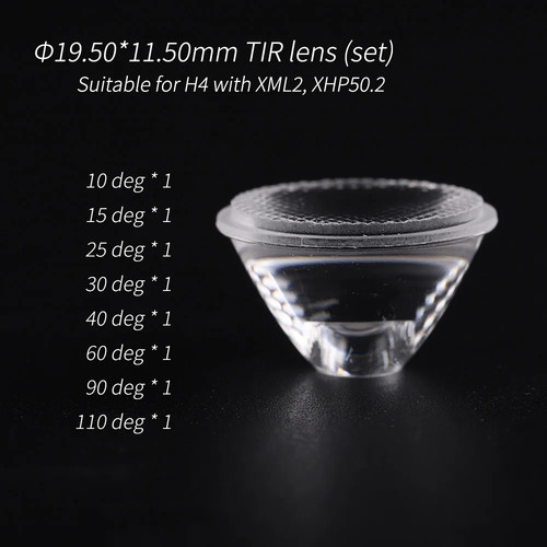 Φ19.50*11.50mm TIR镜头组，适用于H4带XML2、XHP50.2