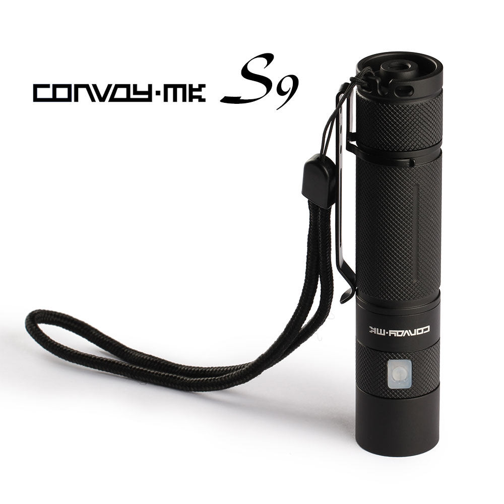 Convoy S9直充侧按小直 XML2 白/自然/中性光手电筒，3000mA