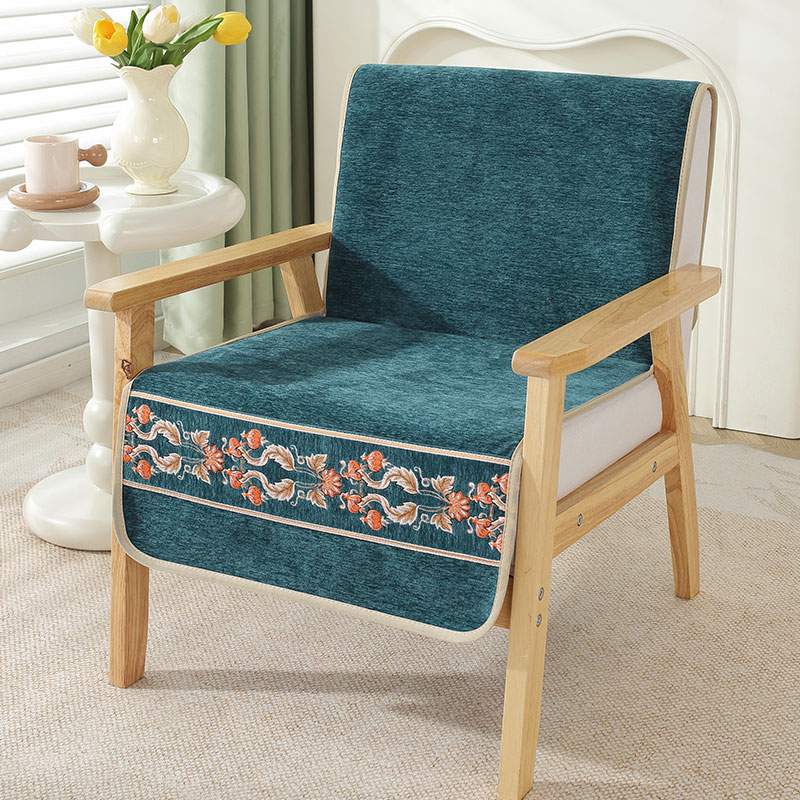 单人沙发盖布盖巾四季通用沙发垫实木家用椅子坐垫摇躺椅餐椅椅垫