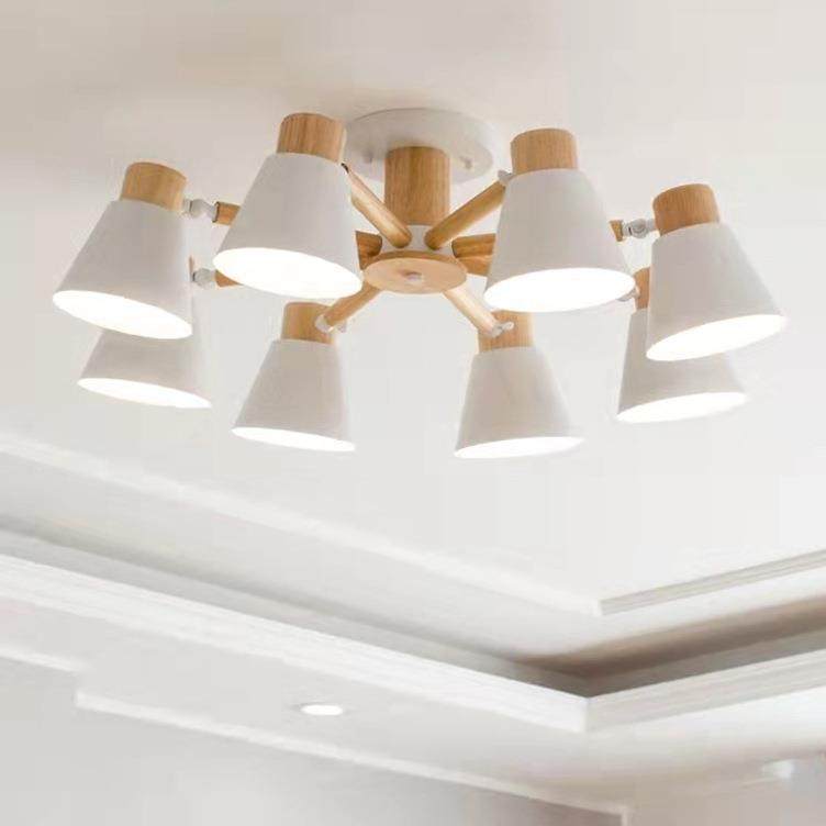 新款北欧马卡龙客厅吊灯简约热销卧室原木风日式灯具套餐书房吊灯