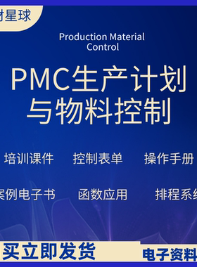 pmc生产计划与物料控制资料视频课程ppt生产管理培训排产流程表格