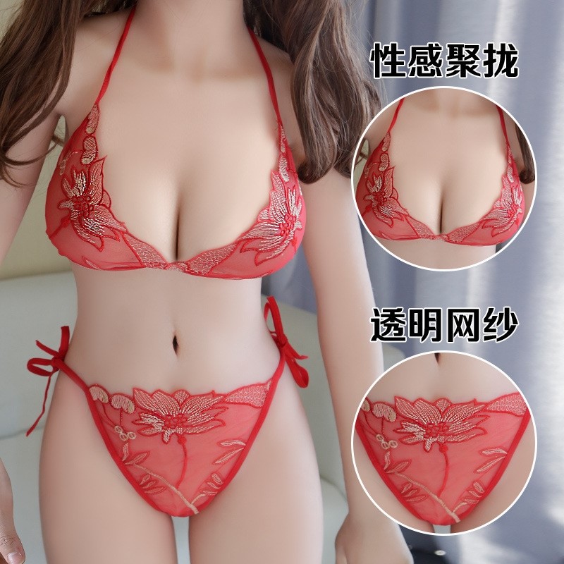 透明比基尼性感内衣透明女泳衣三点式丁字裤2023新款诱惑欧美可爱