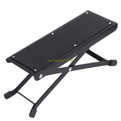 Foldable Guitar Pedal Anti-Slip Guitar Foot Rest Stool 4 Adj