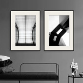 现代简约黑白建筑摄影装 饰画客厅餐厅挂画卧室床头柜玄关走廊壁画