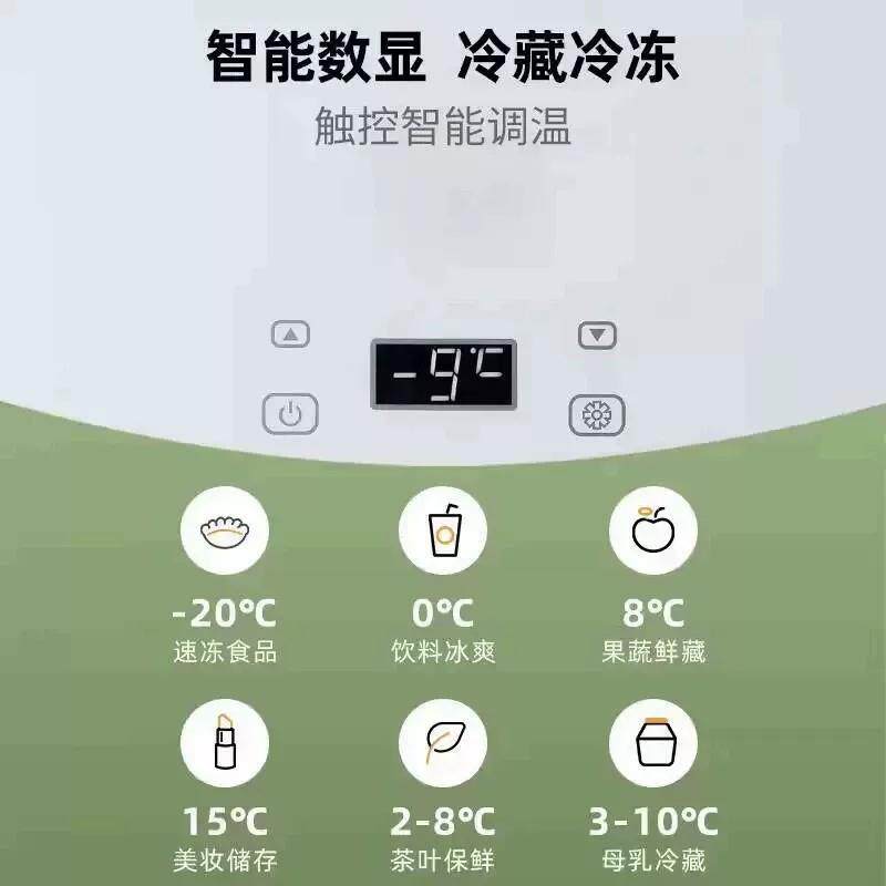 德迷你小冰箱型家用民宿保载鲜静音办qu4公室mini车两用国冷藏小