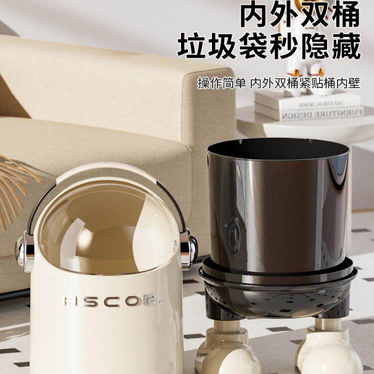 日本进家用客厅高垃圾桶量档翻盖大容厨房JZK卧室口化妆室高颜值