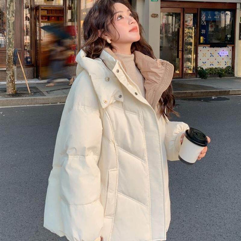 反季羽绒棉服女短款2025冬季新款韩版宽松棉袄小个子棉衣加厚外套