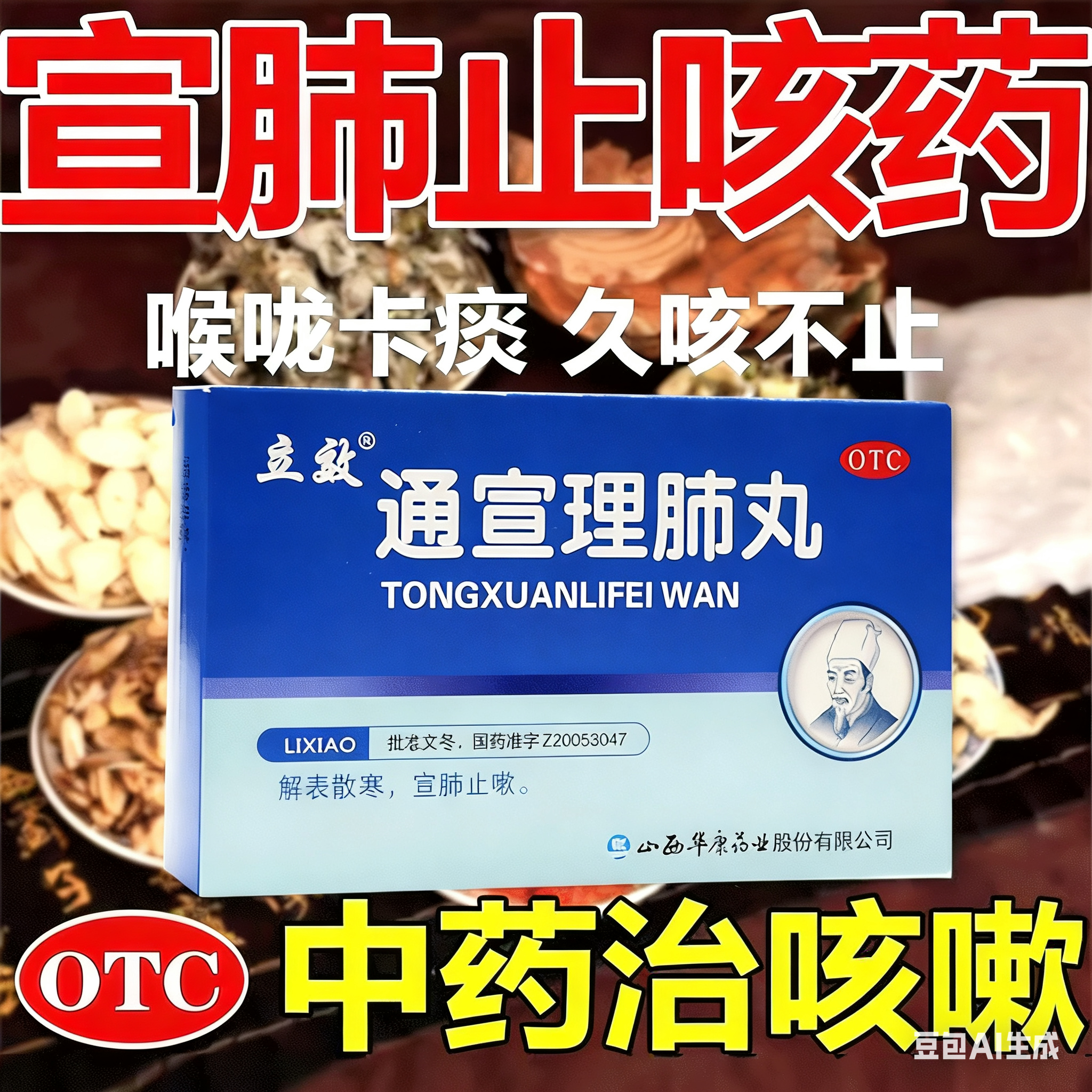 通宣理肺丸正品官方旗舰店养补肺咳嗽化痰止咳清肺润肺药非特效WQ