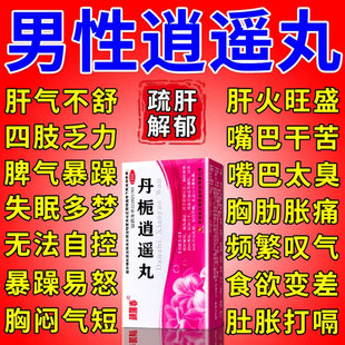 丹栀逍遥丸散男款正品官方旗舰店疏肝解郁健脾男肝气郁结中成药xl