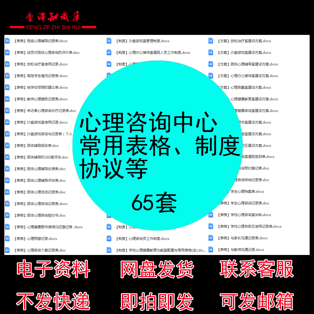 心理咨询中心常用表格制度协议团体辅导报名表心理咨询员工作守则