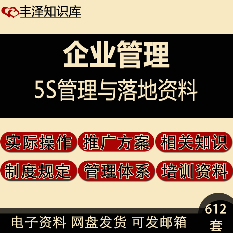 企业5S管理与落地资料相关知识实际操作与制度规定管理体系及培训