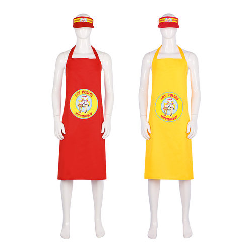 绝命毒师cos服LOS Pollos Hermanos 围裙帽套装  Breaking Bad