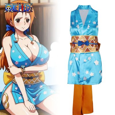 海贼王娜美性感cosplay服装套装万圣节动漫cos带假发帽子和服人偶