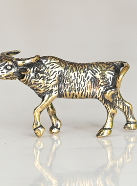 纯铜十二生肖牛迷你小水牛小摆件