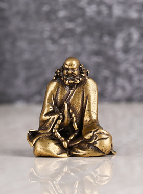 黄铜摆件做旧沙和尚沙悟净铜雕件