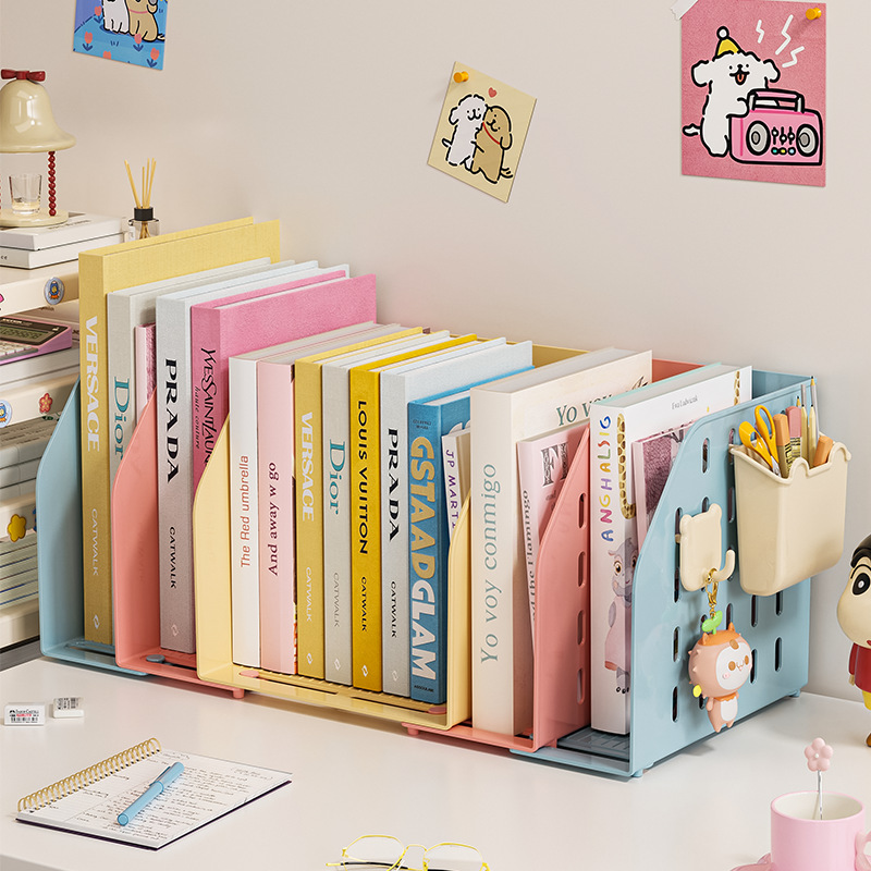 伸缩书架学生宿舍桌面书立大容量