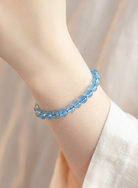 梵山云饰海蓝宝手链送妈妈女朋友