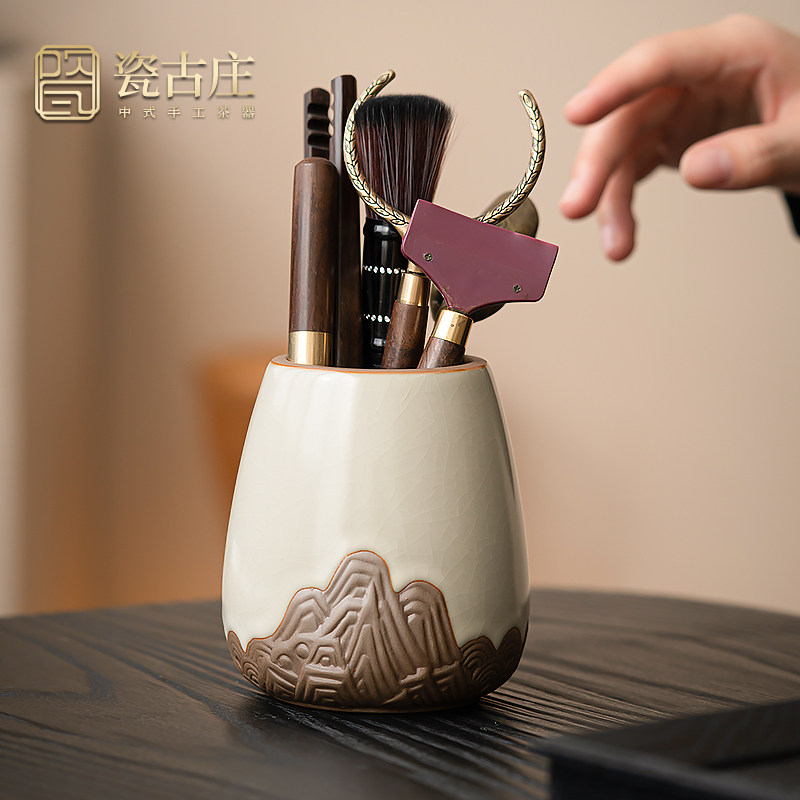 茶道六君子套装 开片可养高端轻奢实木茶刀茶夹功夫茶具配件大全