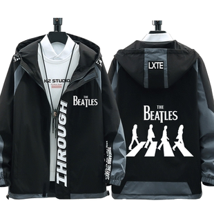 甲壳虫乐队the Beatles披头士摇滚周边衣服连帽夹克男女休闲外套