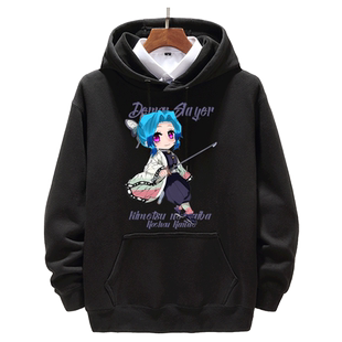 蝴蝶香奈惠周边鬼灭之刃动漫联名连帽卫衣男女宽松上衣百搭痛衣服