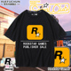 GTA5游戏公司Rockstar Games周边T恤R星标志纯棉短袖 男女休闲衣服