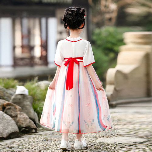女童汉服夏季短袖中国风唐装