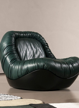 意式轻奢Barret设计师样板房创意懒人别墅客厅休闲旋转单人沙发椅