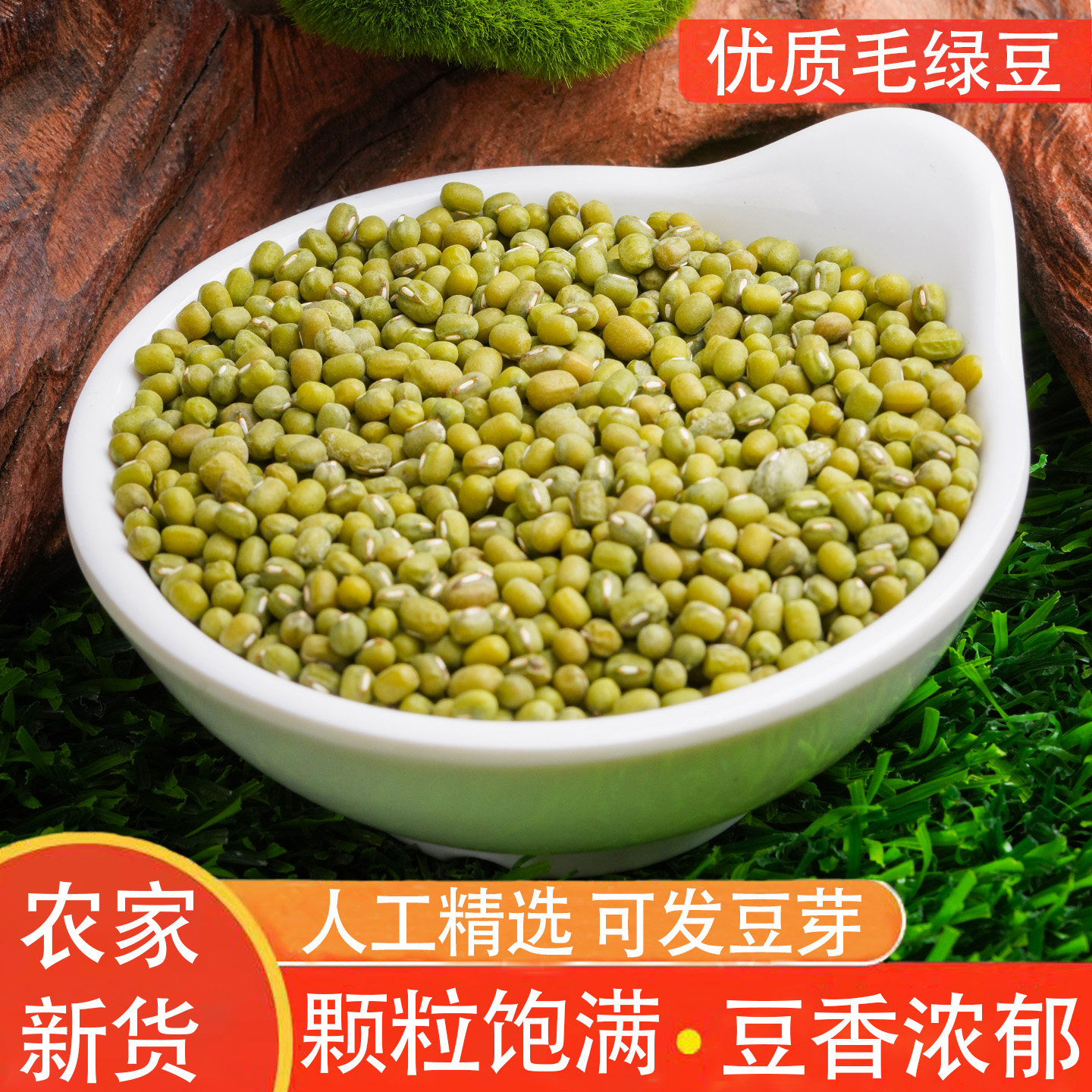 毛绿豆农家老品种5斤新货煮粥绿豆冰沙绿豆汤可发芽新鲜商用绿豆
