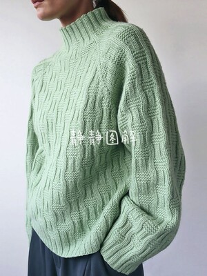 中/英文 溯流套衫Rows Upstream Sweater女士毛衣编织 文字说明