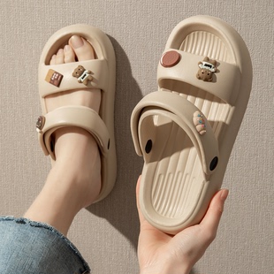儿童拖鞋女童夏季外穿厚底防滑中大童亲子沙滩鞋踩屎感凉拖鞋女孩