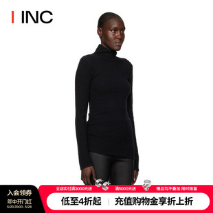 IINC LANG设计师品牌 23AW HELMUT 高领不规则高领毛衣上衣女