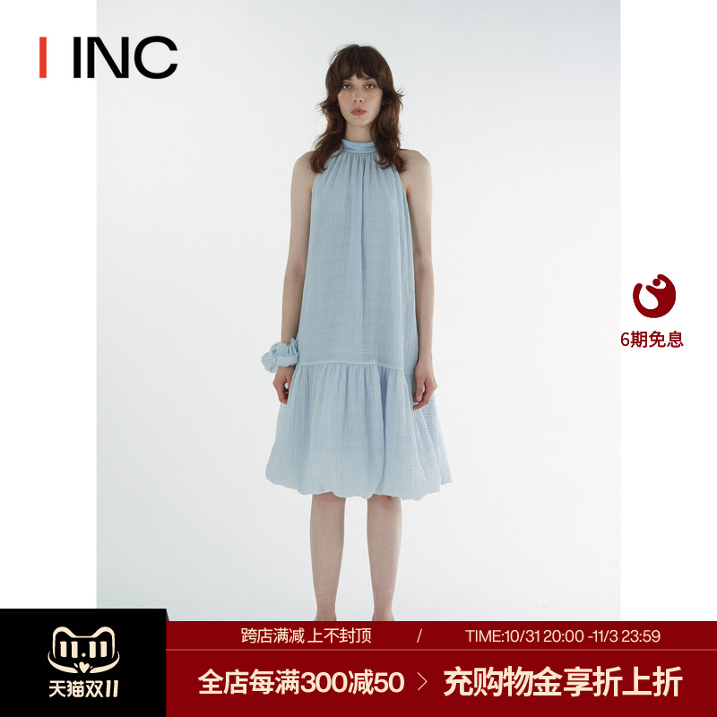 【ICE DUST设计师品牌】 IINC 23SS吴昕同款挂脖无袖连衣裙长裙女