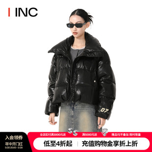 IINC HAIZHENWANG 设计师品牌 23AW法勒斯pu蓬蓬羽绒服外套女