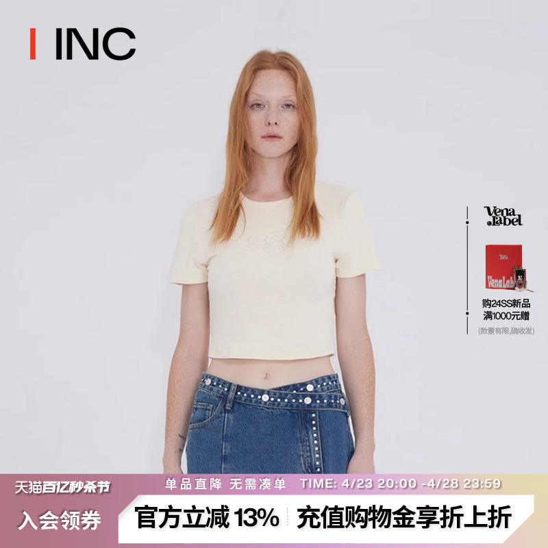 【VENA LABEL设计师品牌】IINC 24SS新款圆领短袖T恤短款上衣女