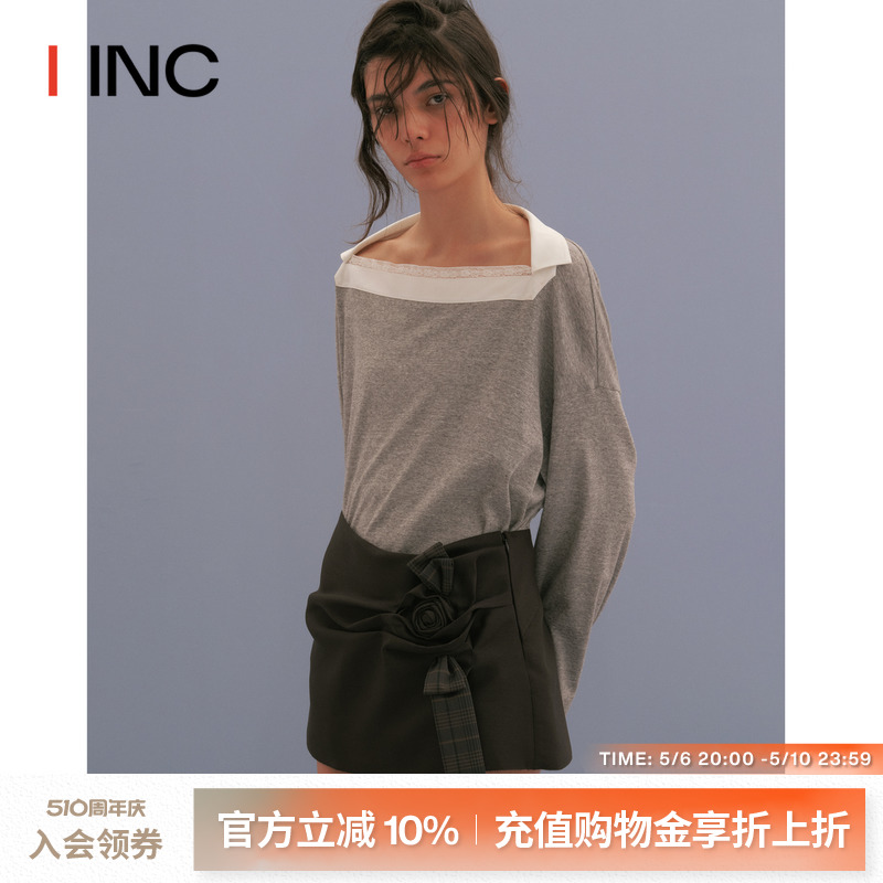 【MARCHEN设计师】IINC 24SS春夏新款海岸线休闲灰色上衣外套女