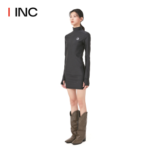 折扣 IINC Coperni设计师品牌 迷你连衣裙女 春夏高领修身 式