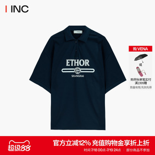 显瘦休闲上衣 ETHOR 修身 25SS字母Logo印花Polo衫 IINC 女春夏新款