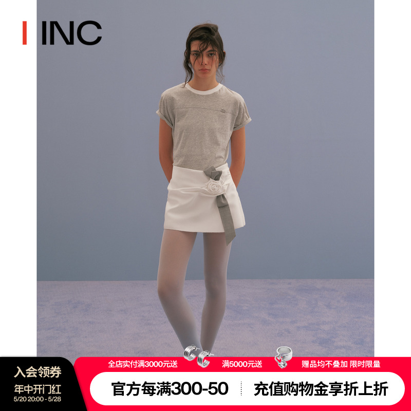 MARCHEN 设计师 IINC 24SS春夏缎面设计感玫瑰花束短裙半身裙女 女装/女士精品 半身裙 原图主图